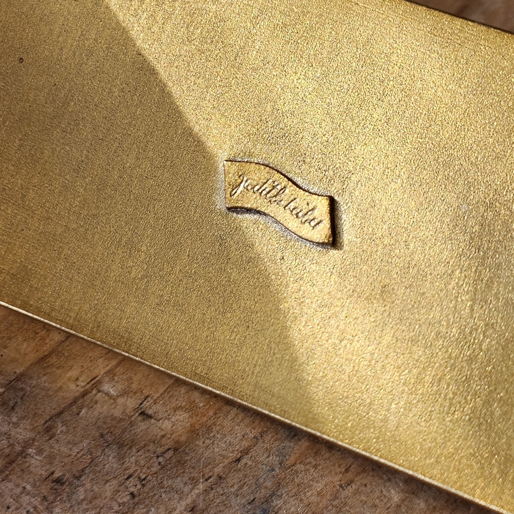 Judith Leiber Vintage Black Leather Belt With Gold Accents - Picture 5 of 9